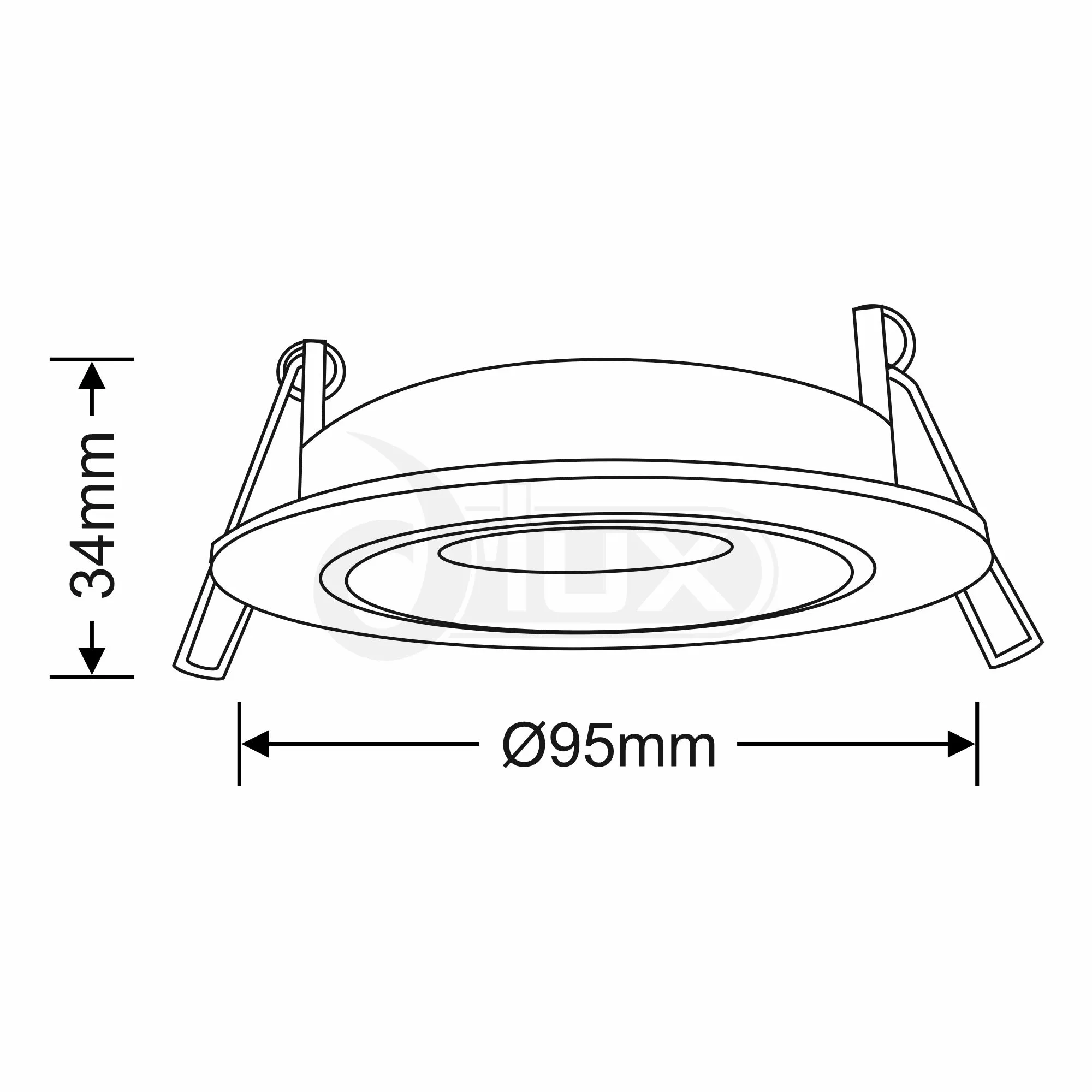 Bruve 10 Tridonic Powered 10W 2700K 710lm 36° CRI>90 LED Engine Adjustable Round Matt Black Fixed Spot light, IP20 DM201260  Dlux Bruve A 10